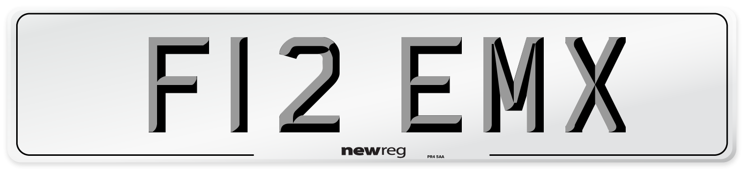 F12 EMX Number Plate from New Reg